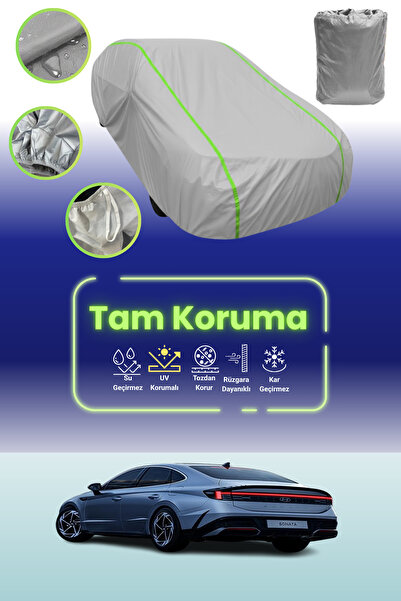 Dokaca Neo غطاء حماية للسيارة من القماش الرمادي اللامع قماش مجدّل متوافق مع س...