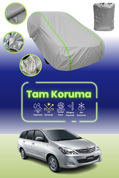 Dokaca Neo غطاء حماية للسيارة من القماش الرمادي النيون قماش مجدّل تويوتا إنوفا 1 متوافق مع السيارات