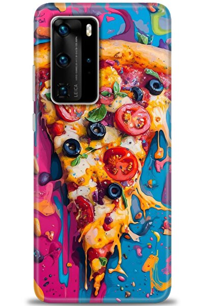 Rulet Aksesuar غطاء متوافق مع هاتف هواوي P40 Pro HD مطبوع + واقي شاشة سيراميك...