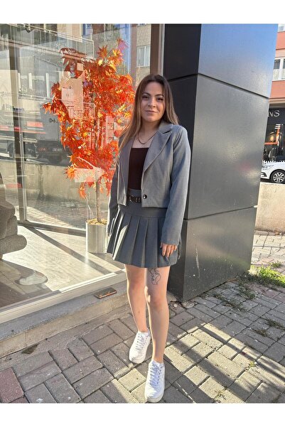 Elit Butik Gray Skirt