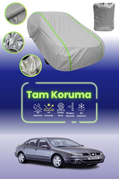 Dokaca Neo غطاء حماية للسيارة من القماش الرمادي النيون قماش مجدّل مقاعد توليدو 2 متوافق مع قماش السيارة