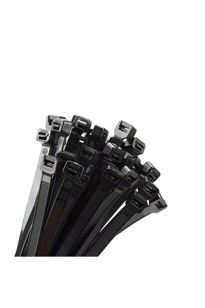 MUYATECH 300x7,6mm Siyah Renk Standart Kablo Bağı Plastik Cırt Kelepçe - MCT ...