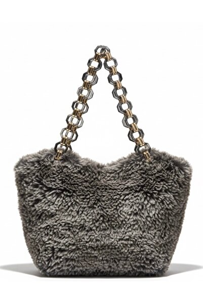 Lume Store Handmade Plush Decorated Strap Tote Shoulder Bag Handmade