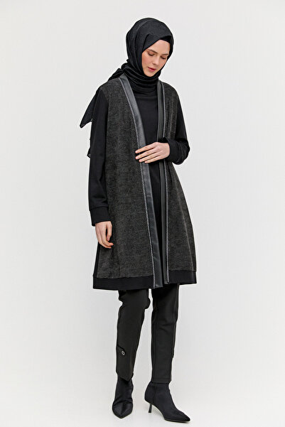 Setrms Zincir Detaylı Şal Yakalı Dokulu Twinset