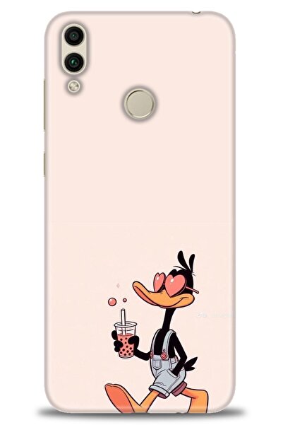 Rulet Aksesuar غطاء متوافق مع هاتف هواوي هونر 8C HD مطبوع - غطاء سيليكون مصمم...