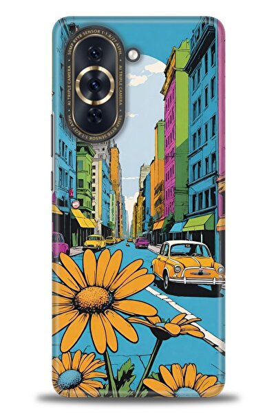 Rulet Aksesuar غطاء متوافق مع هاتف هواوي نوفا 10 HD مطبوع - غطاء سيليكون بتصم...