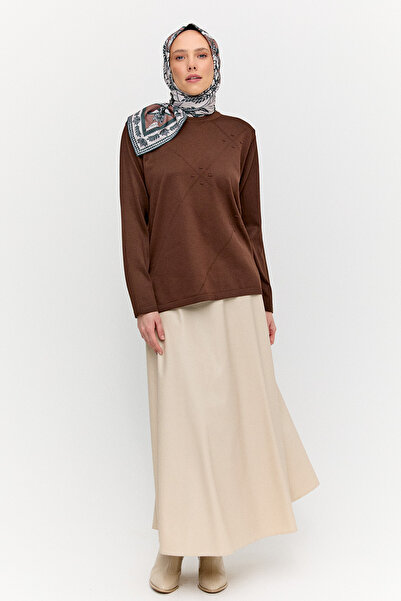 Setrms Parçalı Yırtmaçlı Triko Bluz