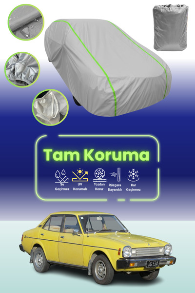 Dokaca Neo غطاء حماية للسيارة من القماش الرمادي اللامع قماش مجدّل متوافق مع ميتسوبيشي لانسر 1