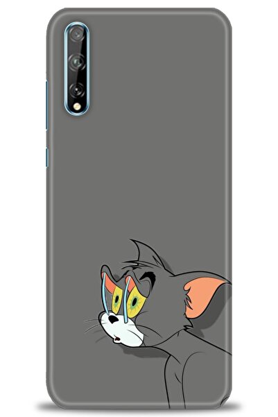 Rulet Aksesuar غطاء متوافق مع هاتف هواوي Y8P HD مطبوع + واقي شاشة سيراميك غير...