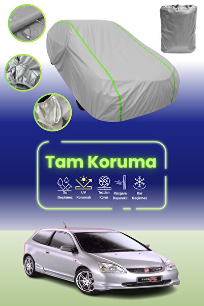 Dokaca Neo غطاء حماية للسيارة باللون الرمادي النيون قماش مجدّل هوندا سيفيك تا...