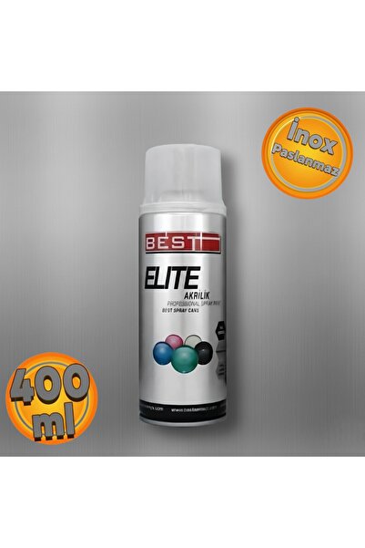 Best Elite İnox Paslanmaz Sprey Boya Gri 400 ml Paslanmaz İnox