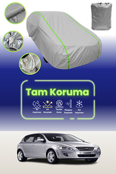 Dokaca Neo غطاء حماية للسيارة باللون الرمادي النيون قماش مجدّل متوافق مع سيار...