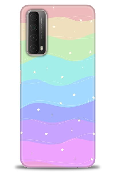 Rulet Aksesuar غطاء متوافق مع هاتف هواوي بي سمارت 2021 HD مطبوع - غطاء سيليكو...