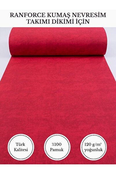 FabricMarket Ranforce Kumaş Nevresim Dikimi İçin – %100 Pamuk, 240 cm × 100 c...