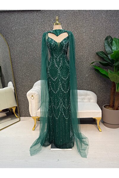 E&A Eren Abiye INCE ASKILI PELERIN DETAYLI BALIK ABIYE