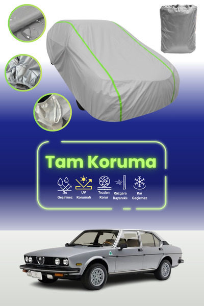 Dokaca Neo غطاء حماية للسيارة باللون الرمادي النيون قماش مجدّل ألفا روميو ألف...