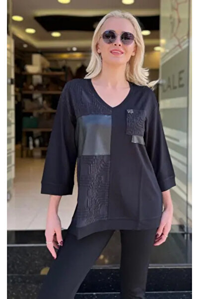 DAIDO Piele cu model pătrat, cu garnitură din piele, cu buzunare, trei sferturi