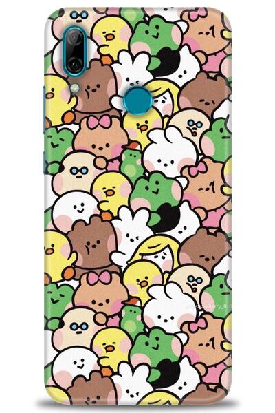 Rulet Aksesuar غطاء متوافق مع هاتف هواوي بي سمارت 2019 HD مطبوع - غطاء سيليكو...