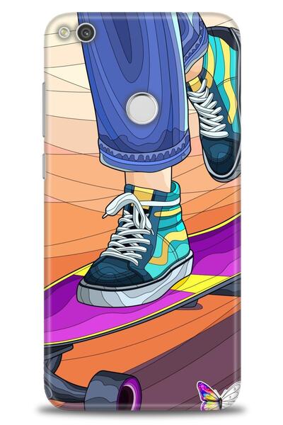 Rulet Aksesuar غطاء متوافق مع هاتف هواوي P9 لايت 2017 HD مطبوع - غطاء سيليكون...