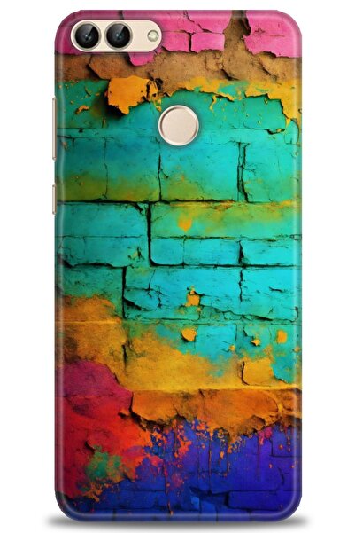 Rulet Aksesuar غطاء متوافق مع هاتف هواوي بي سمارت HD مطبوع + واقي شاشة سيرامي...