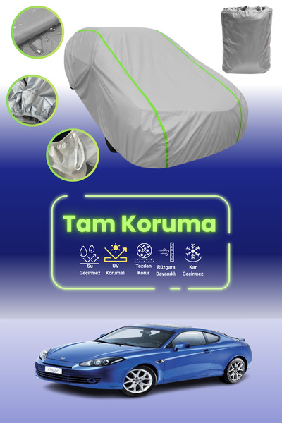 Dokaca Neo غطاء حماية للسيارة باللون الرمادي النيون قماش مجدّل هيونداي كوبيه ...