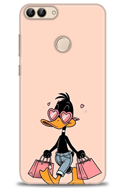 Rulet Aksesuar غطاء متوافق مع هاتف هواوي بي سمارت HD مطبوع - غطاء سيليكون مصم...