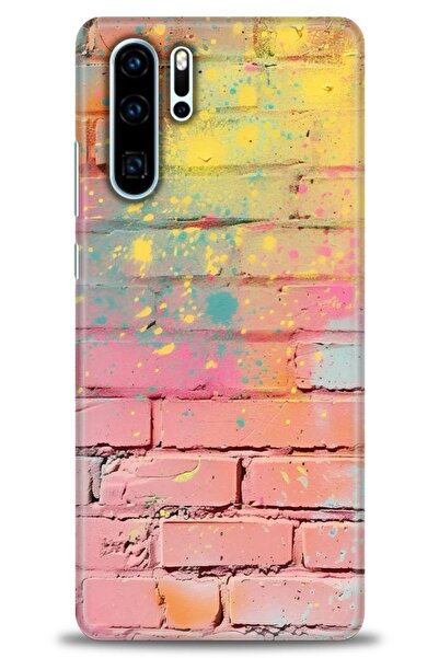 Rulet Aksesuar حافظة متوافقة مع هاتف هواوي P30 Pro HD مطبوع + واقي شاشة سيرام...