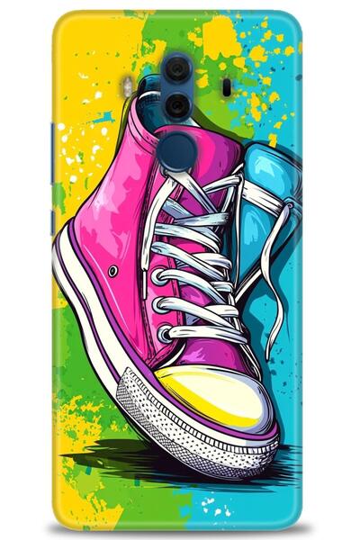 Rulet Aksesuar غطاء متوافق مع هاتف هواوي ميت 10 برو HD مطبوع - غطاء سيليكون م...