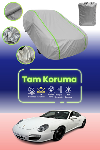 Dokaca Neo غطاء حماية للسيارة باللون الرمادي النيون قماش مجدّل لسيارة بورش 91...