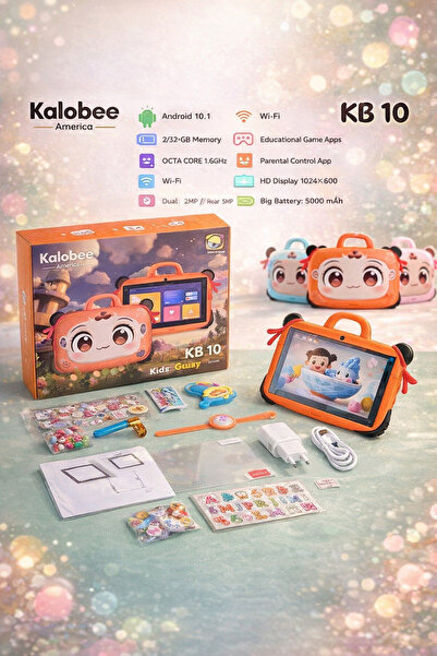 stylna Kalobee KB10 Çocuk Tableti | Android 10, Ebeveyn Kontrollü, 5000 mAh