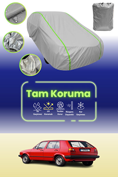 Dokaca Neo غطاء حماية للسيارة باللون الرمادي النيون قماش مجدّل فولكس فاجن جول...