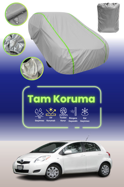 Dokaca Neo غطاء حماية للسيارة باللون الرمادي النيون قماش مجدّل تويوتا ياريس 5...