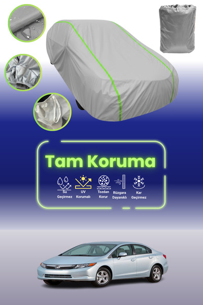 Dokaca Neo غطاء حماية للسيارة باللون الرمادي النيون قماش مجدّل هوندا سيفيك سي...