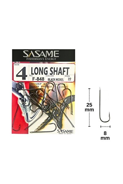 Sasame F-848 No:4 Long Shaft Olta İğnesi 22 Adet