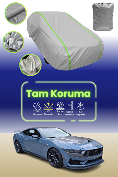 Dokaca Neo غطاء حماية للسيارة من القماش الرمادي اللامع قماش مجدّل فورد موستان...