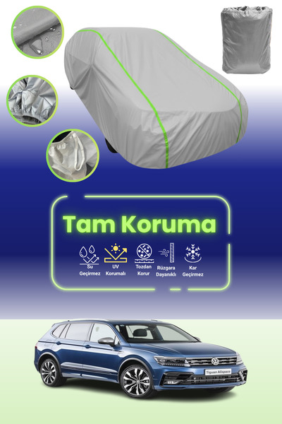 Dokaca Neo غطاء حماية للسيارة باللون الرمادي النيون قماش مجدّل فولكس فاجن تيج...