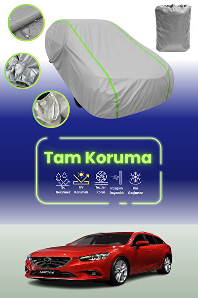 Dokaca Neo غطاء حماية للسيارة باللون الرمادي النيون قماش مجدّل مازدا 6/اتينزا...