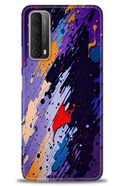 Rulet Aksesuar غطاء متوافق مع هاتف هواوي بي سمارت 2021 HD مطبوع - غطاء سيليكو...