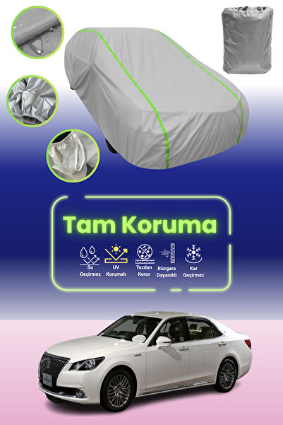 Dokaca Neo غطاء حماية للسيارة من القماش الرمادي النيون قماش مجدّل تويوتا كراون ماجيستا 6 متوافق مع غطاء حماية السيارة من القماش