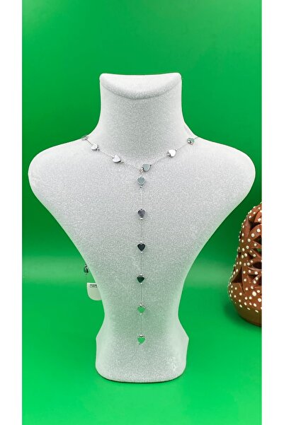 charmove ile kendinizi şımartın Women's Silver Color Heart Figured Y Model Da...