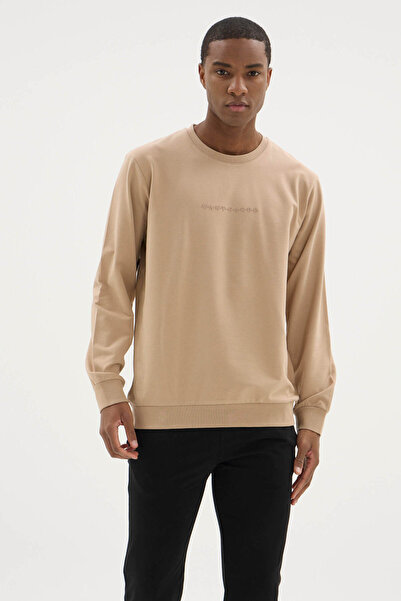 KLY طقم بيجامة رجالي من القطن بنسبة 95% للموسم الجديد بتصميم أنيق وياقة دائرية