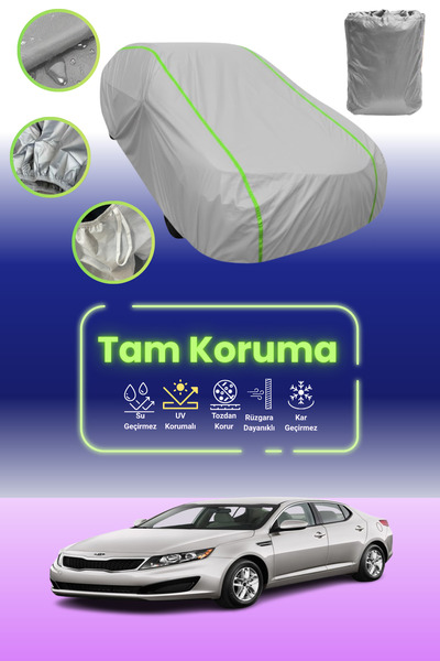 Dokaca Neo غطاء حماية للسيارة باللون الرمادي النيون قماش مجدّل متوافق مع سيارة كيا أوبتيما / K5 2010 - 2016