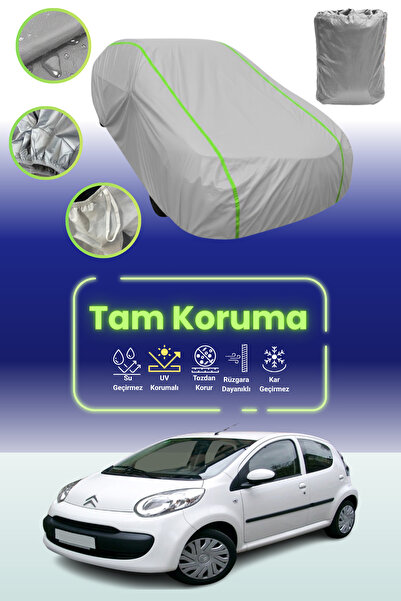 Dokaca Neo غطاء حماية للسيارة باللون الرمادي النيون قماش مجدّل Citroen C1 ذو ...