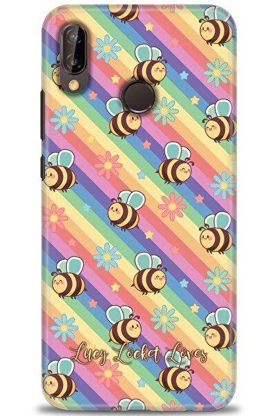 Rulet Aksesuar غطاء متوافق مع هاتف هواوي P20 لايت HD مطبوع - غطاء سيليكون مصم...