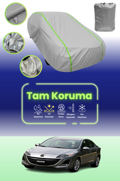 Dokaca Neo غطاء حماية للسيارة باللون الرمادي النيون قماش مجدّل مازدا 3 / أكسي...