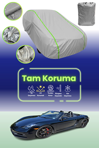 Dokaca Neo غطاء حماية للسيارة باللون الرمادي النيون قماش مجدّل لسيارة بورش 71...