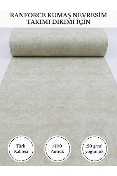 FabricMarket Ranforce Kumaş Nevresim Dikimi İçin – %100 Pamuk, 240 cm × 100 c...