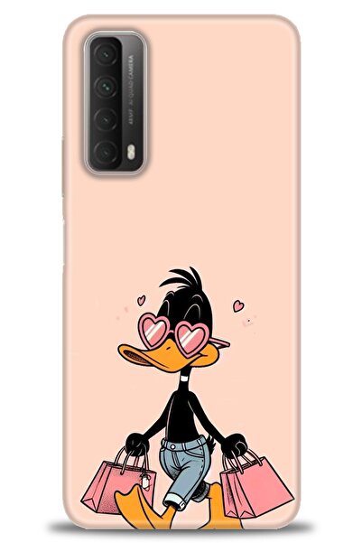 Rulet Aksesuar غطاء متوافق مع هاتف هواوي بي سمارت 2021 HD مطبوع - غطاء سيليكو...