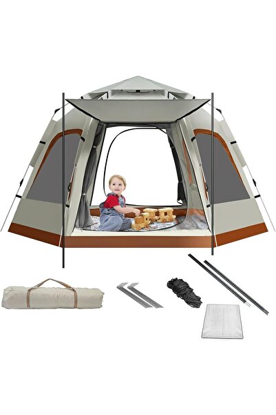 U-HOOME Camping Tent, Upgraded Pop-up Tent with Carrying Bag, Lightweight Comfy Large Quick Setup Te