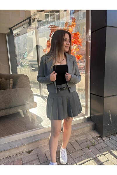 Elit Butik Gray Skirt